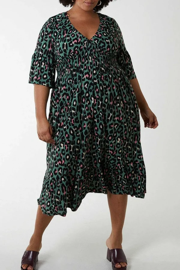 Nova of London Green Printed Midi Dress*Women Dresses