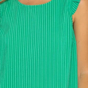 Rowen Avenue Green Ruffle Sleeveless Top*Women Tops & Blouses