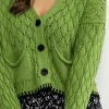 Pala D'oro Sport Green Tipped Edge Cardigan*Women Jumpers & Cardigans