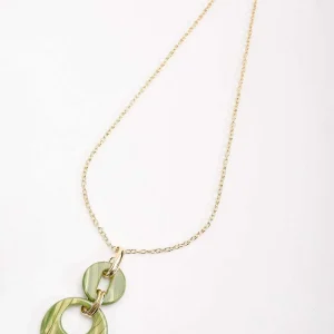 Soul Jewellery Green Tortoise Drop Link Necklace*Women Classic Fashion