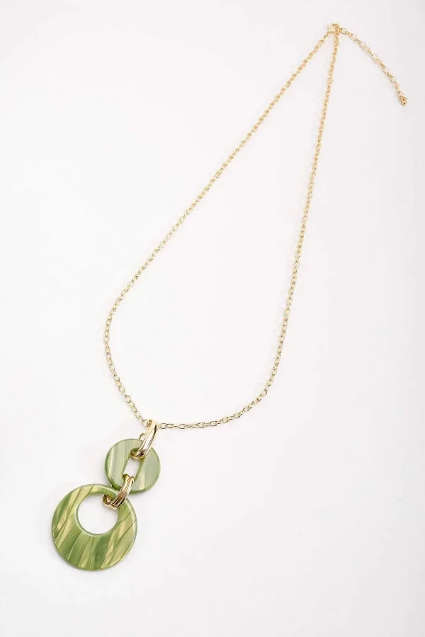 Soul Jewellery Green Tortoise Drop Link Necklace*Women Classic Fashion