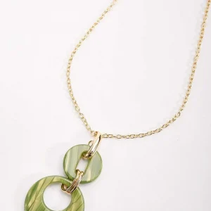 Soul Jewellery Green Tortoise Drop Link Necklace*Women Classic Fashion