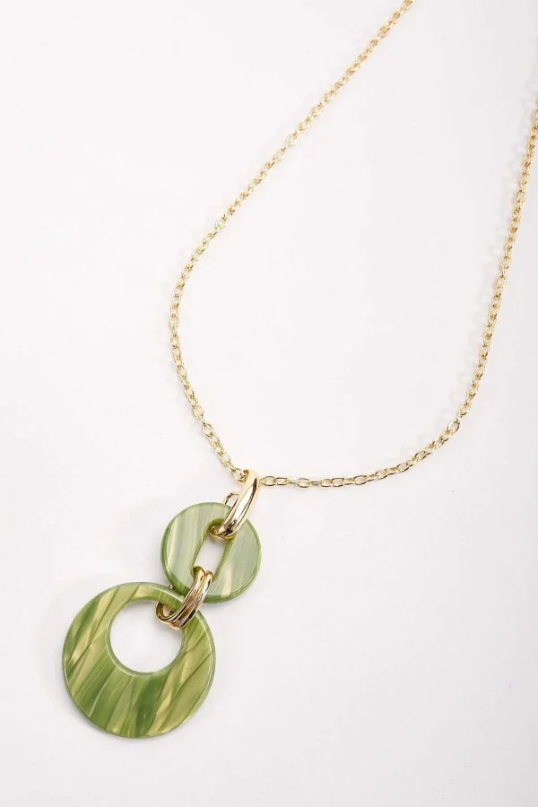 Soul Jewellery Green Tortoise Drop Link Necklace*Women Classic Fashion