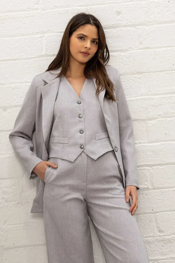 Pala D'oro Sport Grey Boyfriend Blazer*Women Coats & Jackets