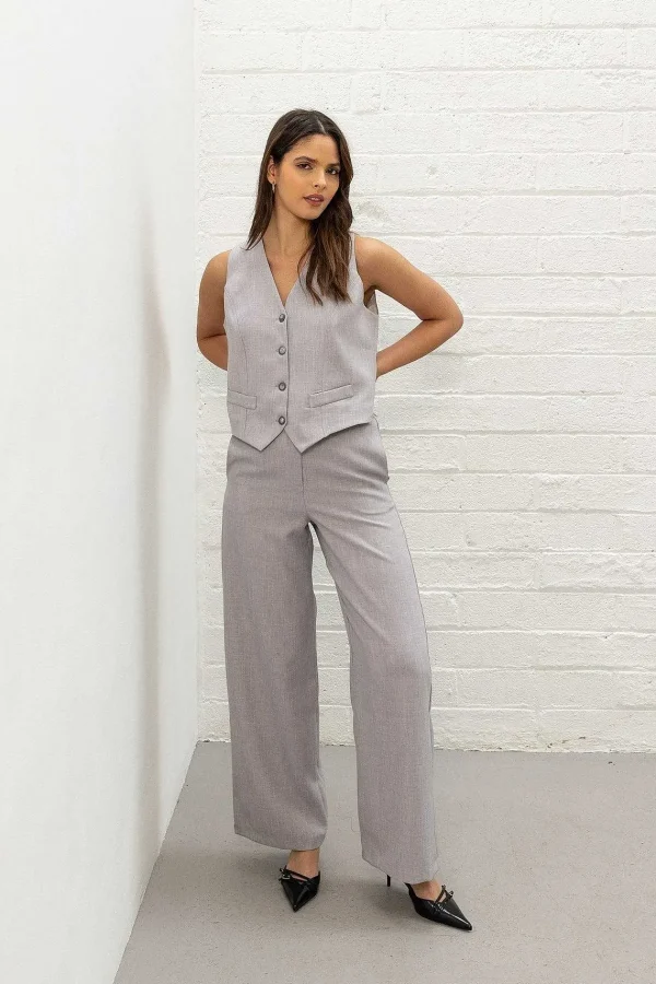 Pala D'oro Sport Grey Tailored Waistcoat*Women As Seen On Social