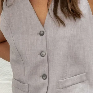 Pala D'oro Sport Grey Tailored Waistcoat*Women As Seen On Social