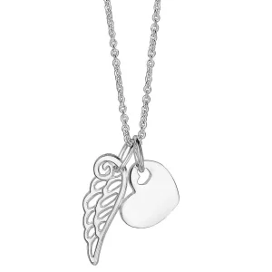 Newbridge Silverware Jewellery Heart With Angel Wing Pendant* Boxed Gifts