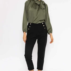Pala D'oro High Waist Trousers In Black*Women Jeans & Trousers
