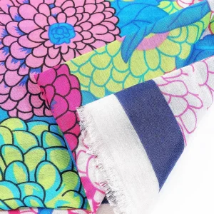 SOUL Accessories Hydrangea Print Scarf In Navy* Accessories