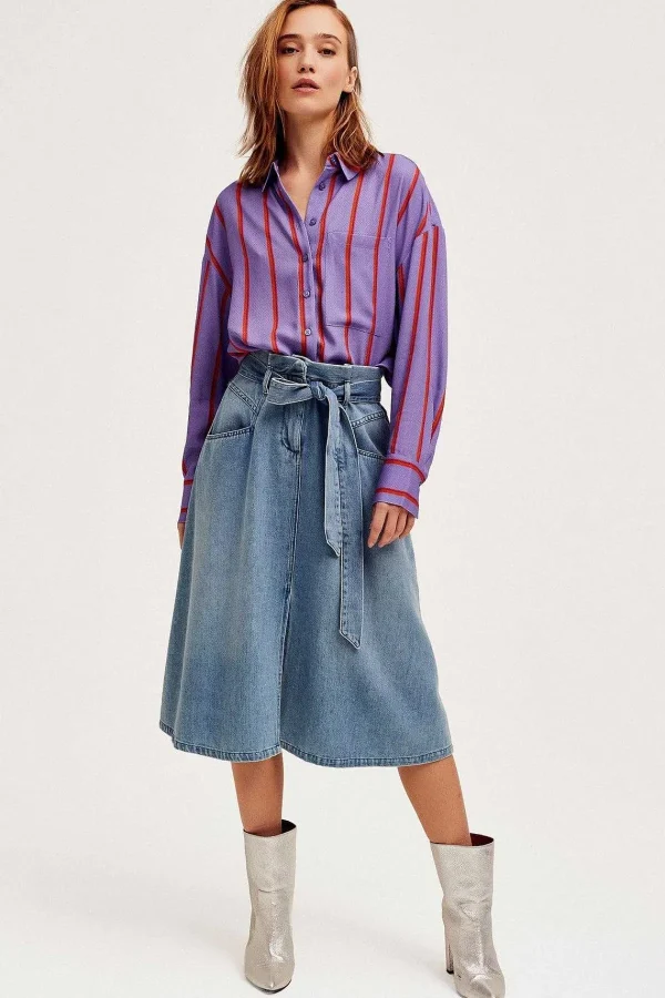 Cks Fashion Inoa Midi Denim Skirt*Women Skirts & Shorts