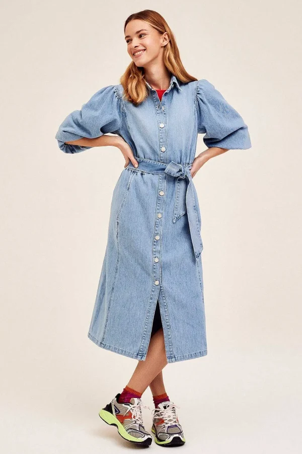 Cks Fashion Ivorys Midi Denim Dress*Women Dresses & Jumpsuits