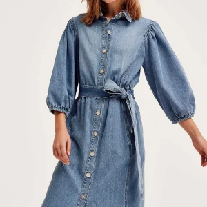 Cks Fashion Ivorys Midi Denim Dress*Women Dresses & Jumpsuits