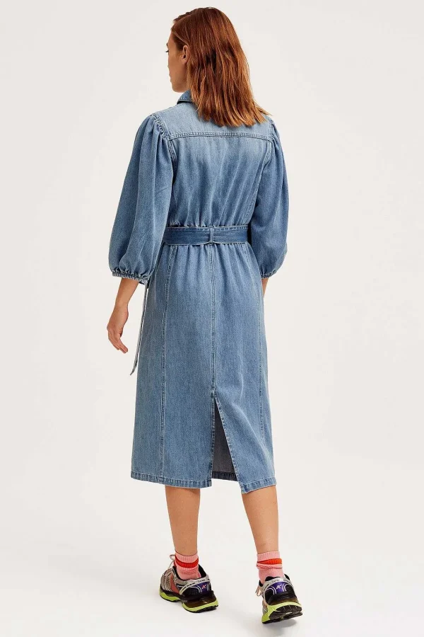 Cks Fashion Ivorys Midi Denim Dress*Women Dresses & Jumpsuits