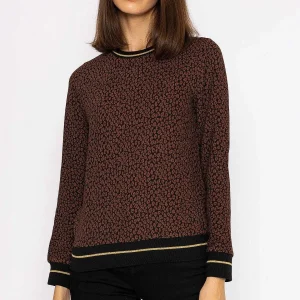 Rowen Avenue Jacquard Crew Neck In Leopard Print*Women Hoodies & Sweatshirts