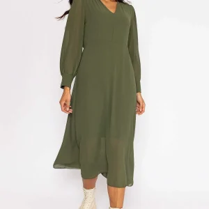 Pala D'oro Jodie Midi Dress In Khaki* Sale Dresses