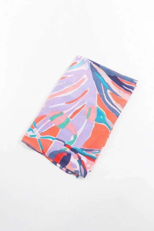 SOUL Accessories Jungle Leave Scarf In Coral* Accessories