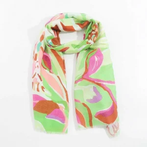 SOUL Accessories Jungle Leave Scarf In Green* Accessories