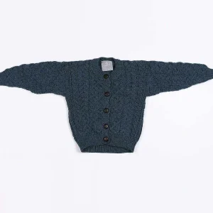 Aran Woollen Mills Kids Aran Cardigan In Blue*Women Jumpers & Cardigans