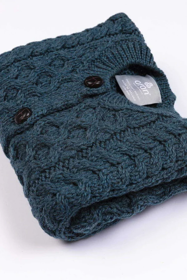 Aran Woollen Mills Kids Aran Cardigan In Blue*Women Jumpers & Cardigans