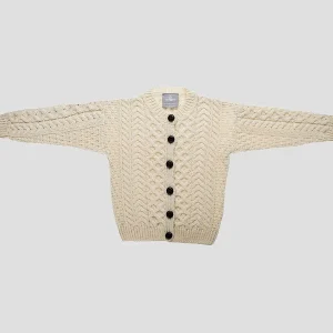 Aran Woollen Mills Kids Aran Cardigan In Cream*Women Jumpers & Cardigans