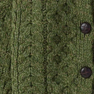 Aran Woollen Mills Kids Aran Cardigan In Green*Women Jumpers & Cardigans