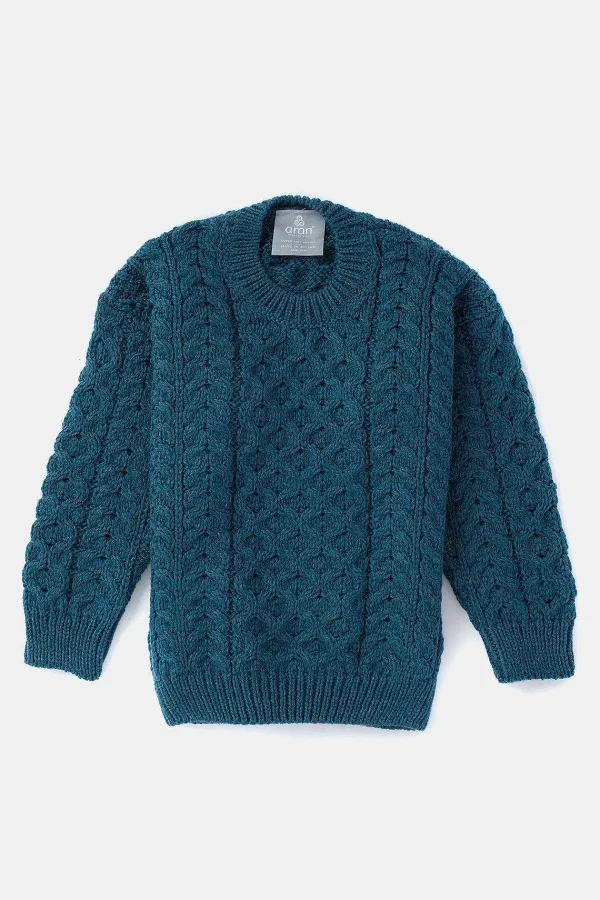 Aran Woollen Mills Kids Aran Jumper In Blue*Women Jumpers & Cardigans