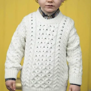 Aran Woollen Mills Kids Aran Jumper In Cream*Women Jumpers & Cardigans