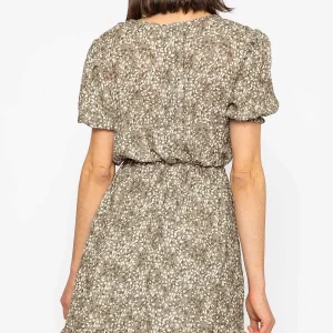 Pala D'oro Kimberley Short Dress In Khaki Floral Print*Women Dresses & Jumpsuits