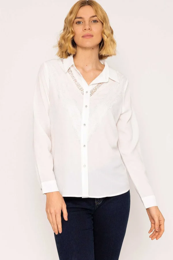 Rowen Avenue Lace Trim Blouse In Ivory*Women Tops & Blouses