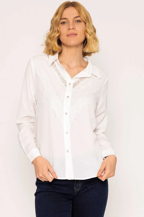 Rowen Avenue Lace Trim Blouse In Ivory*Women Tops & Blouses