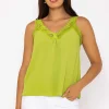 Pala D'oro Lace Trim Cami In Green*Women Tops & Blouses