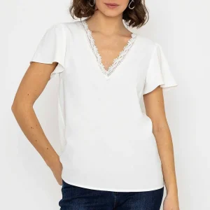 Rowen Avenue Lace V-Neck Top In Ivory*Women Tops & Blouses