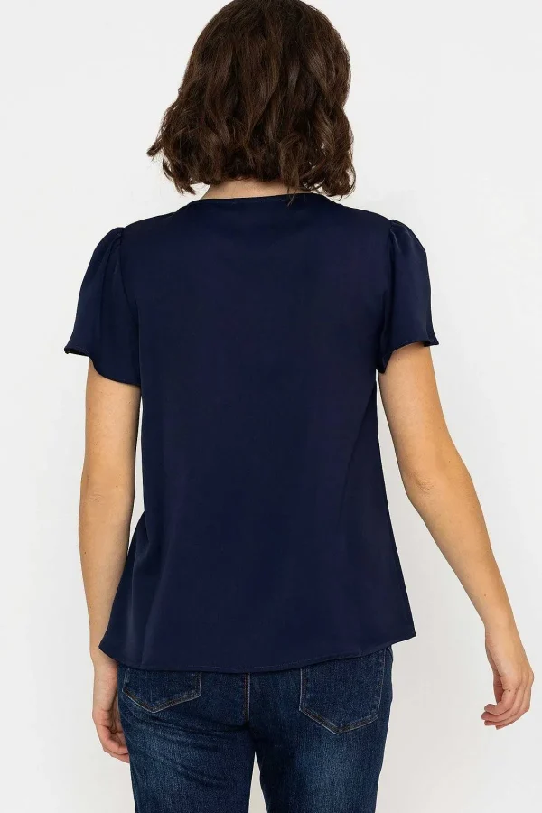 Rowen Avenue Lace V-Neck Top In Navy*Women Tops & Blouses