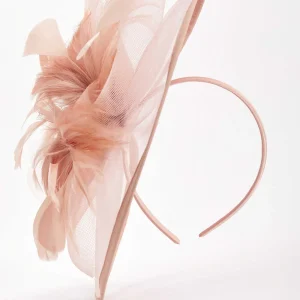SOUL Accessories Large Blush Fascinator With Feather* Fascinators