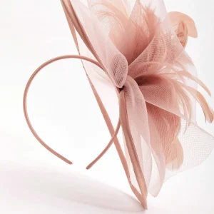 SOUL Accessories Large Blush Fascinator With Feather* Fascinators