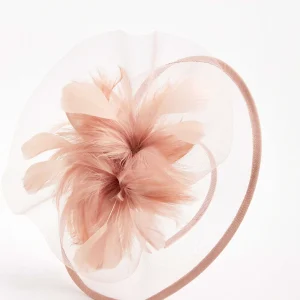 SOUL Accessories Large Blush Fascinator With Feather* Fascinators