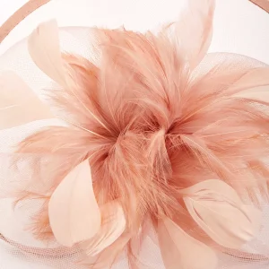 SOUL Accessories Large Blush Fascinator With Feather* Fascinators