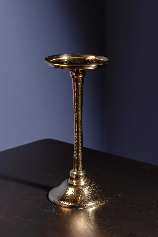 Atticus & Stone Large Gold Pillar Candle Holder* Homeware