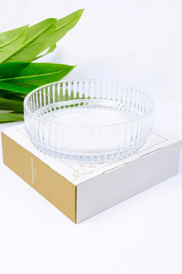 Carraig Donn Living Large Vertical Cut Glass Bowl* Homeware