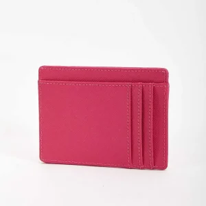 SOUL Accessories Leather Card Holder In Fuchsia* Accessories
