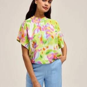 Cks Fashion Ledo Blouse In Green Print*Women Tops & Blouses