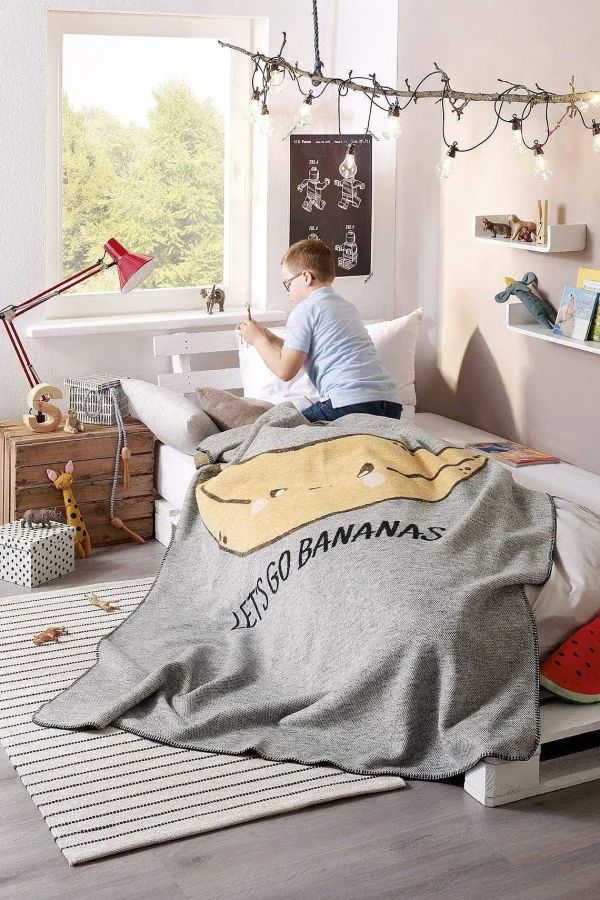 Biederlack Let'S Go Bananas Blanket 150 X 200Cm* Homeware