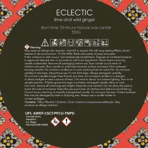 Eclectic Lime & Ginger Large Travel Candle* Homeware