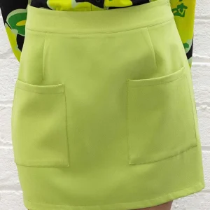 Pala D'oro Sport Lime Green Mini Skirt*Women Skirts & Shorts