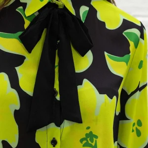 Pala D'oro Sport Lime Green Printed Blouse*Women Tops & Blouses