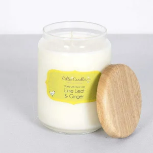 Celtic Candles Lime Leaf & Ginger Large Candle Jar* Homeware