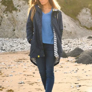 Lighthouse Long Beachcomber Jacket In Navy Dot*Women Coats & Jackets