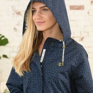 Lighthouse Long Beachcomber Jacket In Navy Dot*Women Coats & Jackets