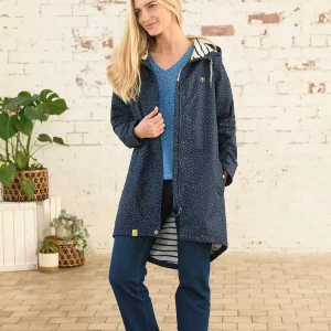 Lighthouse Long Beachcomber Jacket In Navy Dot*Women Coats & Jackets