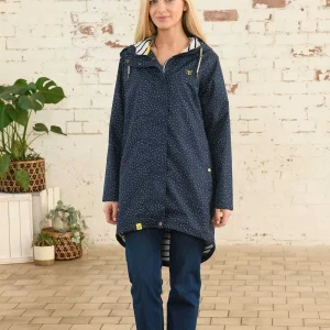 Lighthouse Long Beachcomber Jacket In Navy Dot*Women Coats & Jackets